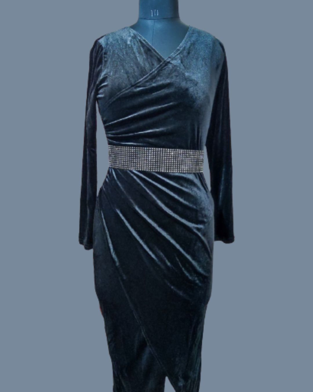 Buy WC-067 Westchic MAROON VELVET VNECK Long Dress Online @ ₹699 from  ShopClues